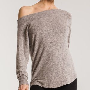 Z Supply marled one-shoulder sweater, NWT